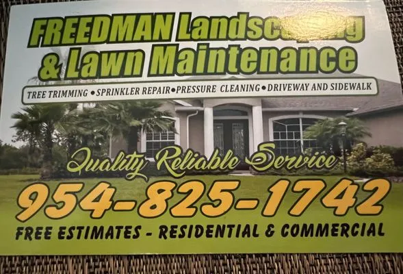 Fredman Landscaping & Lawn Maintenance Logo