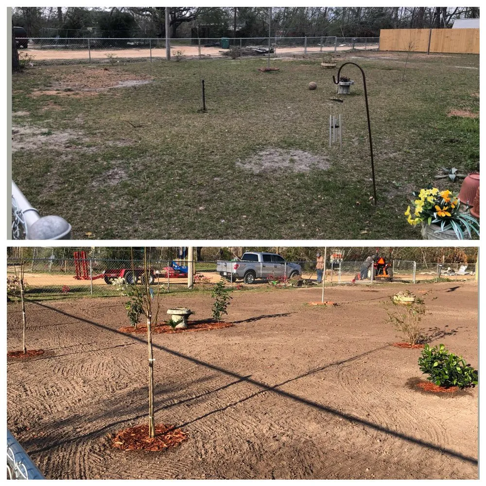 Professional garden landscaping with custom design in Panama City, FL by Fred's Lawn & Land Restoration