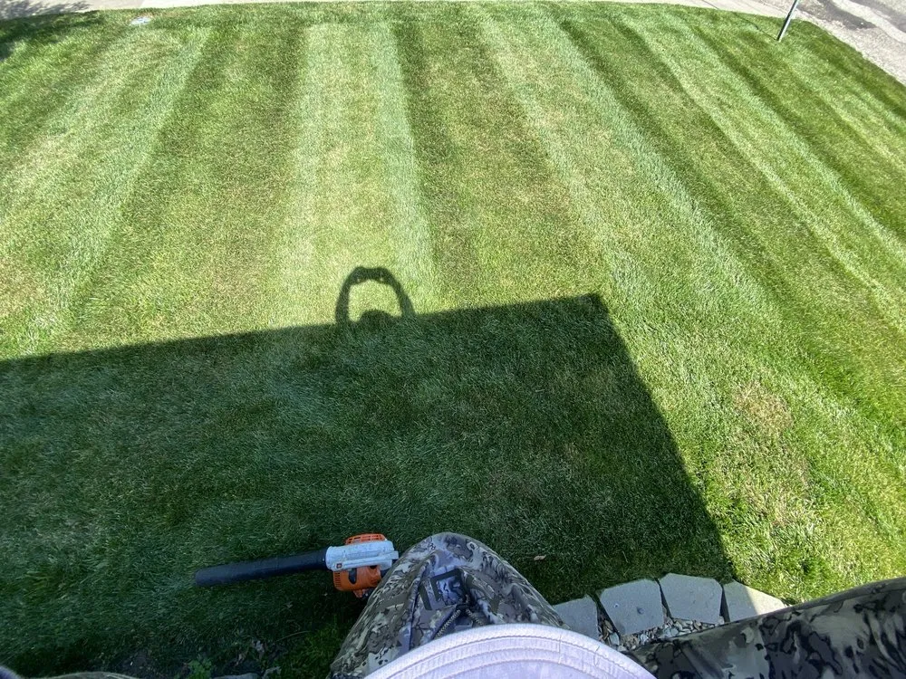 Affordable lawn mowing service for residential properties in Topeka, KS by Free State Gutter Cleaning