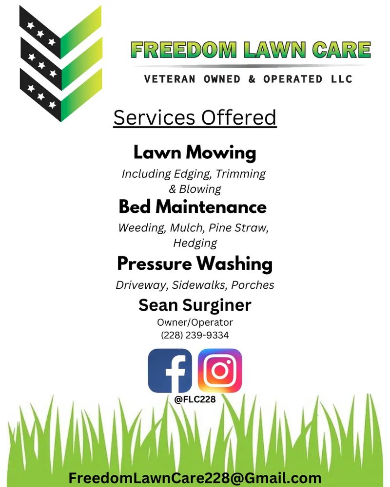 Expert lawn mowing service experts serving Biloxi, MS - Freedom Lawn Care