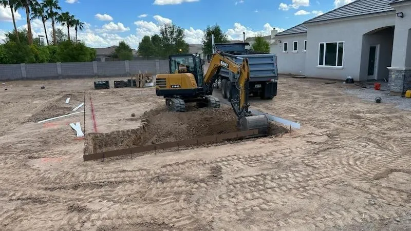 Affordable landscape design in Queen Creek, AZ by Freedom Mountain Excavation