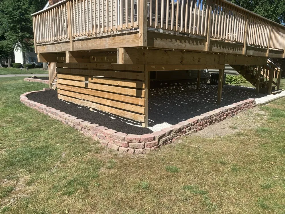 Custom landscape design in Cortland, OH by Freeman Landscaping and Snow Removal