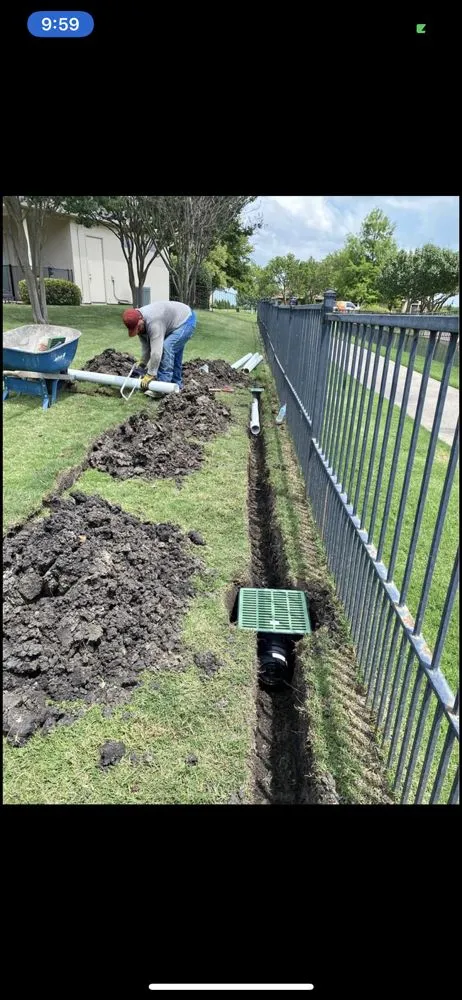 Top-rated outdoor landscaping experts serving Frisco, TX - French Drainage System & Sprinkler Repair Services