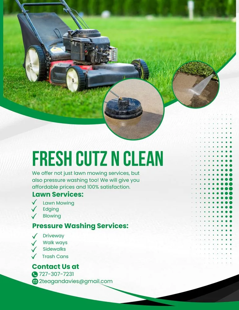 Reliable lawn mowing service in St. Petersburg, FL by Fresh Cutz N Clean