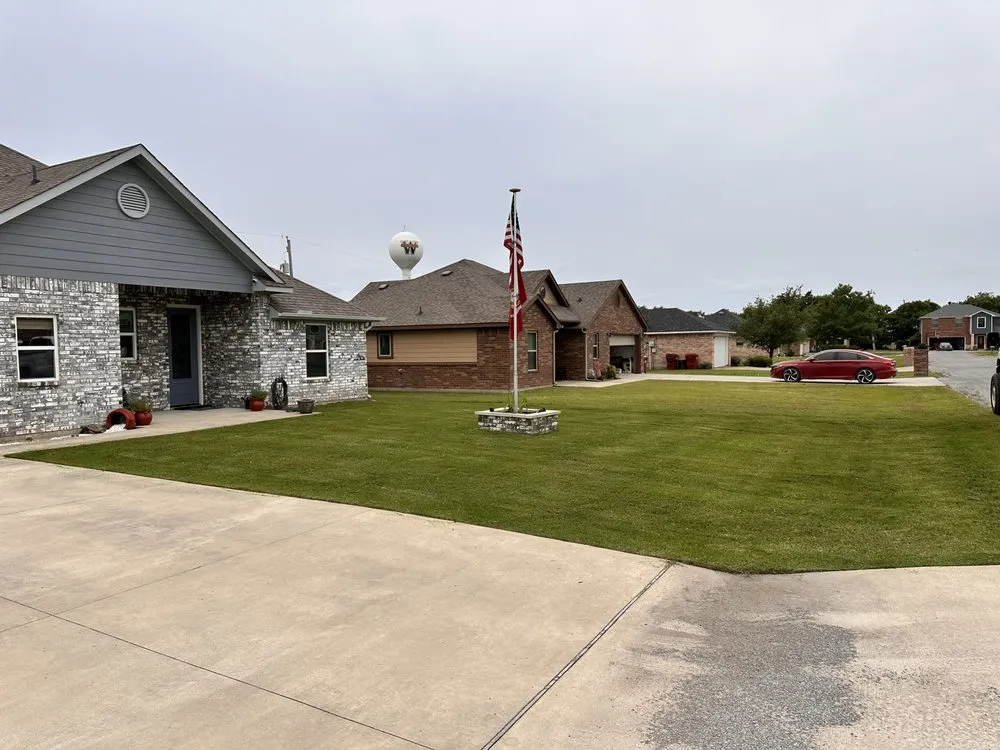 Custom landscape design in Whitewright, TX by Fresh Cutz