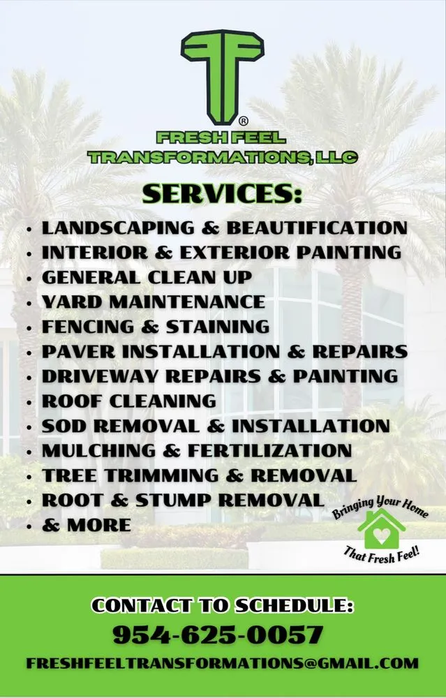 Local garden landscaping for residential properties in Tamarac, FL by Fresh Feel Transformations