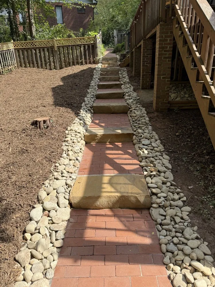 Professional landscape installation with custom design in Pickens, SC by Fresh Start Landscape