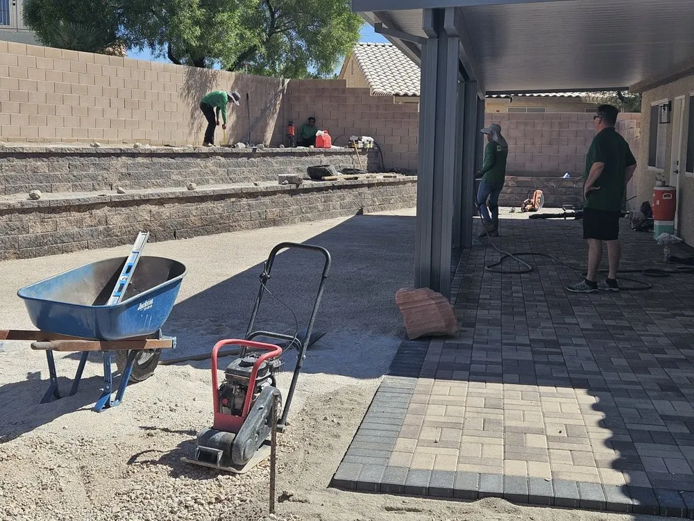 Reliable yard cleanup service with custom design in Las Vegas, NV by FreshStart Landscaping
