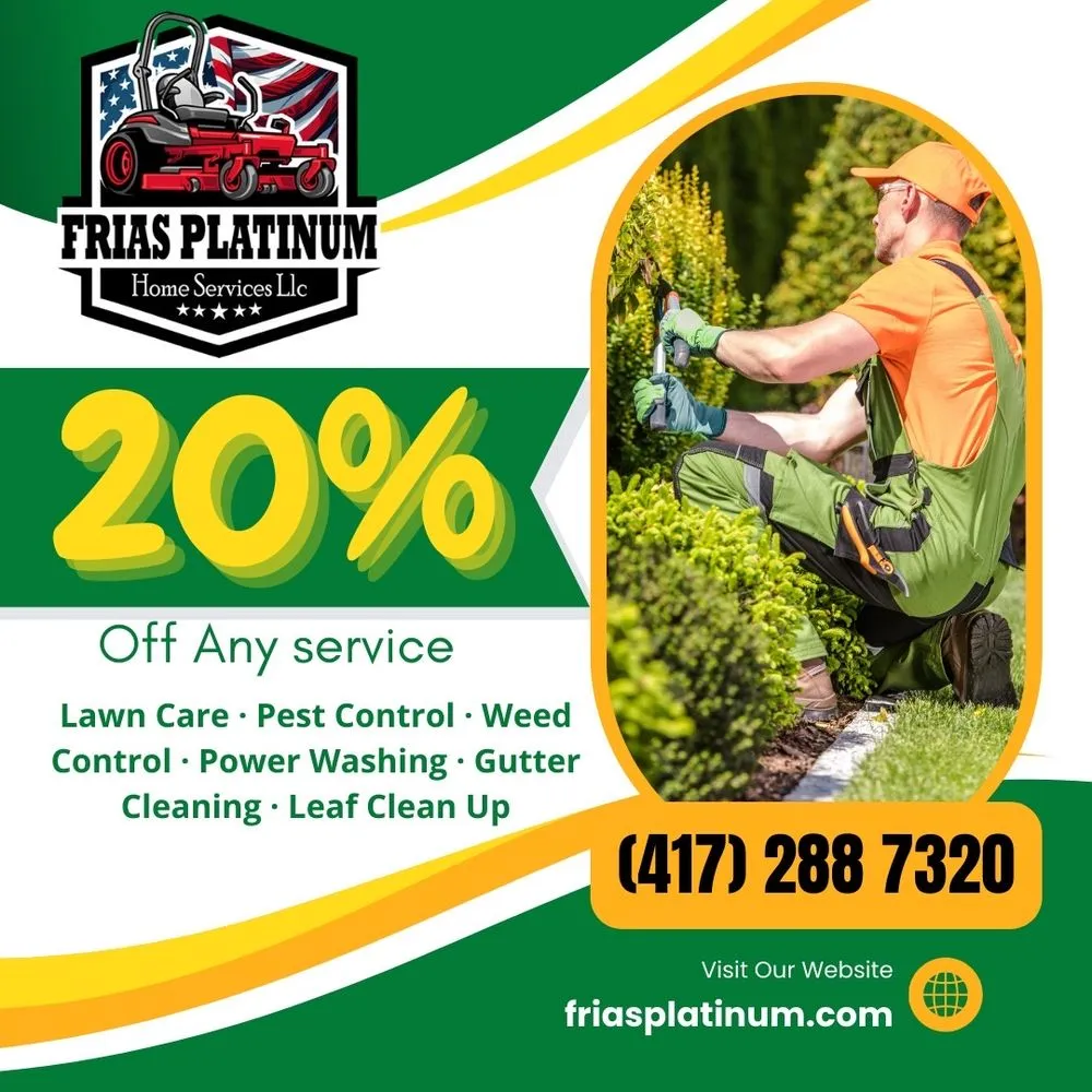 Professional lawn care service in Springfield, MO by Frias Platinum Home Services