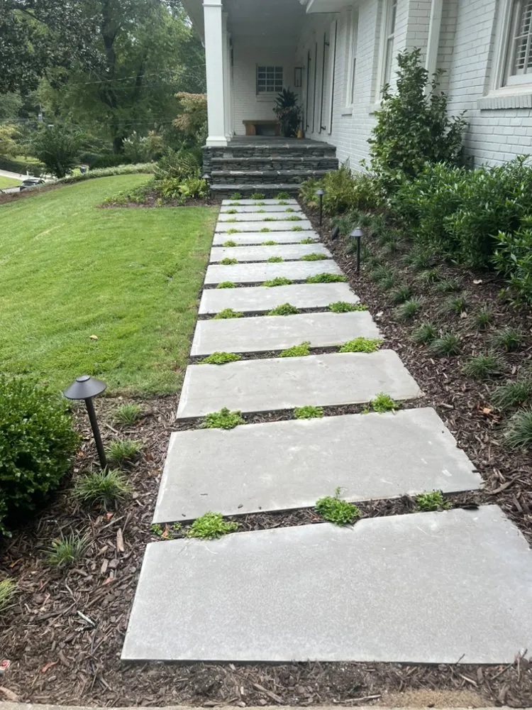 Custom residential landscaping for homes in Atlanta, GA by Friendly Robles