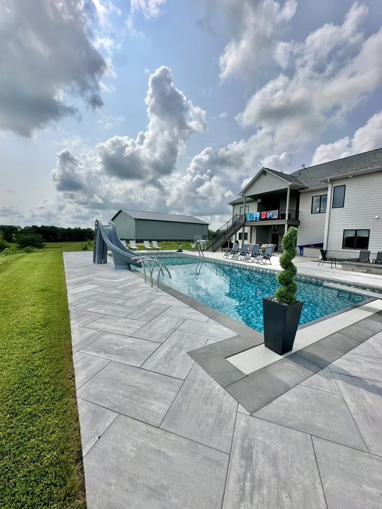 Custom landscape installation with custom design in Lincoln, NE by Friesen Landscaping