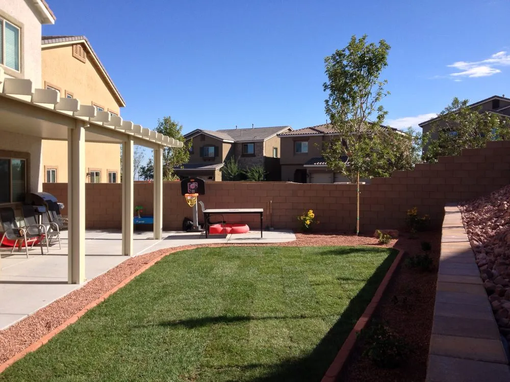 Professional landscape installation for residential properties in Las Vegas, NV by Frontier Landscaping