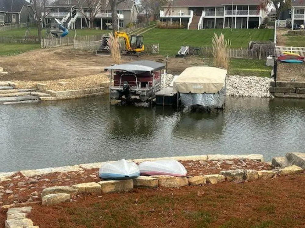 Custom residential landscaping for residential properties in Alma, KS by Frontier Native Stone