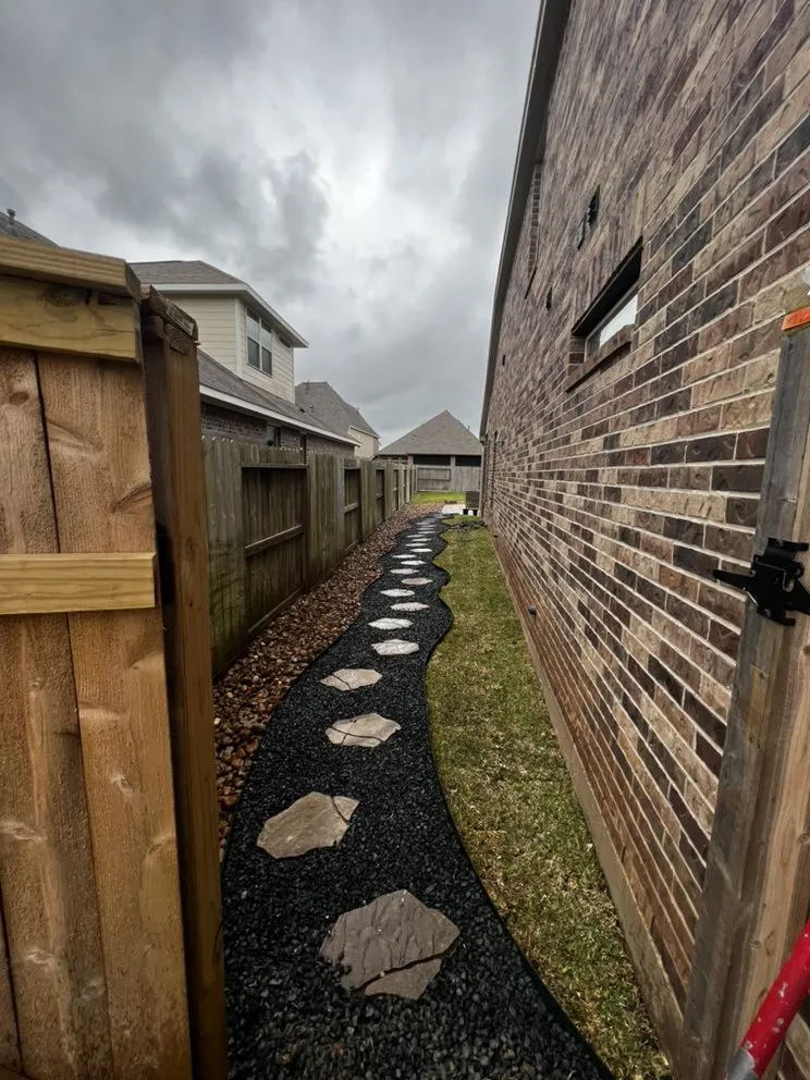 Custom outdoor landscaping in Sugar land, TX by Fuentes Landscape and Irrigation