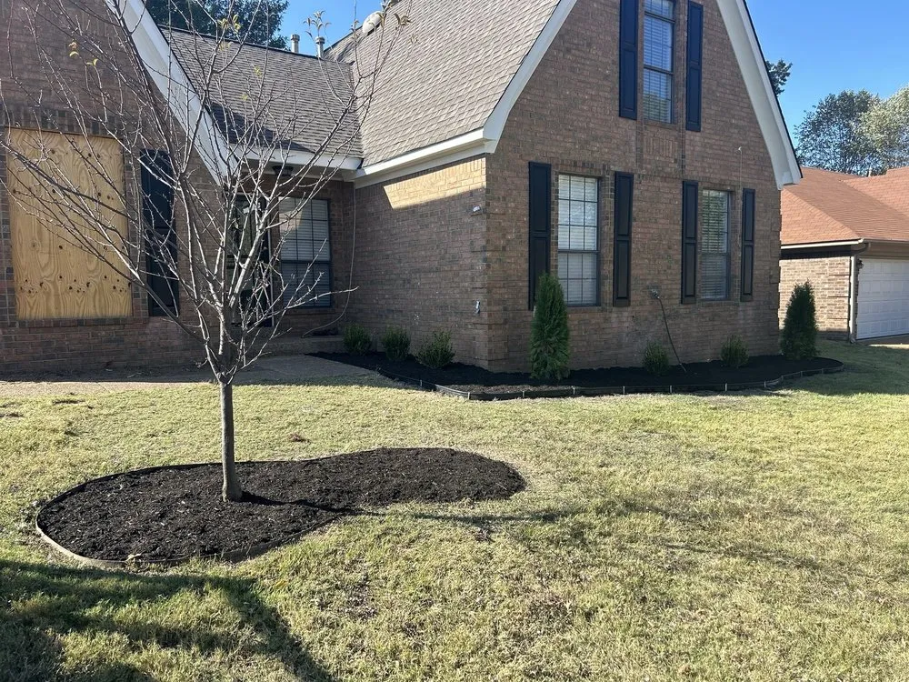 Trusted lawn mowing service with custom design in Memphis, TN by Fuentes Landscaping Service