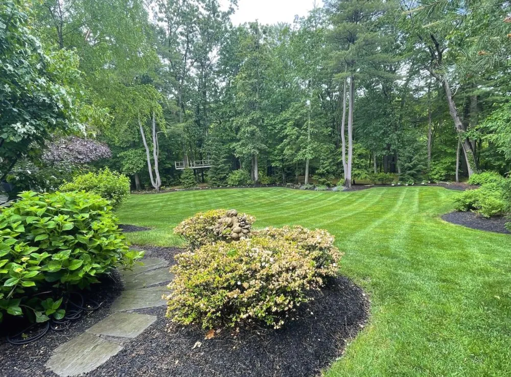 Custom landscape design with custom design in Belford, NJ by Full Circle Lawn Care