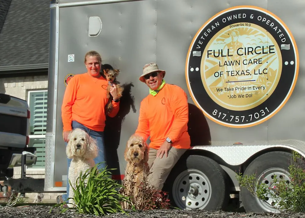 Custom outdoor landscaping in Weatherford, TX by Full Circle Lawn Care of Texas