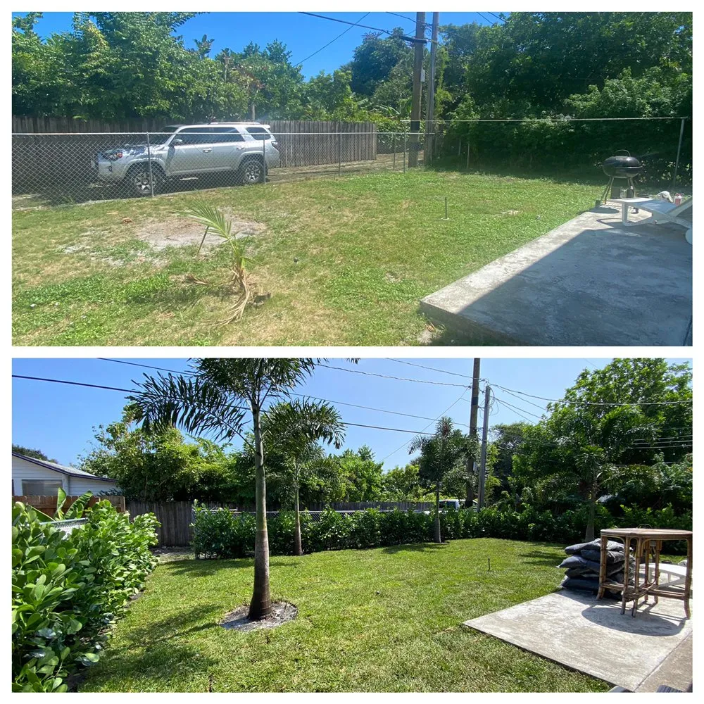 Professional yard cleanup service for beautiful yards in Boca Raton, FL by Furey Asset Services