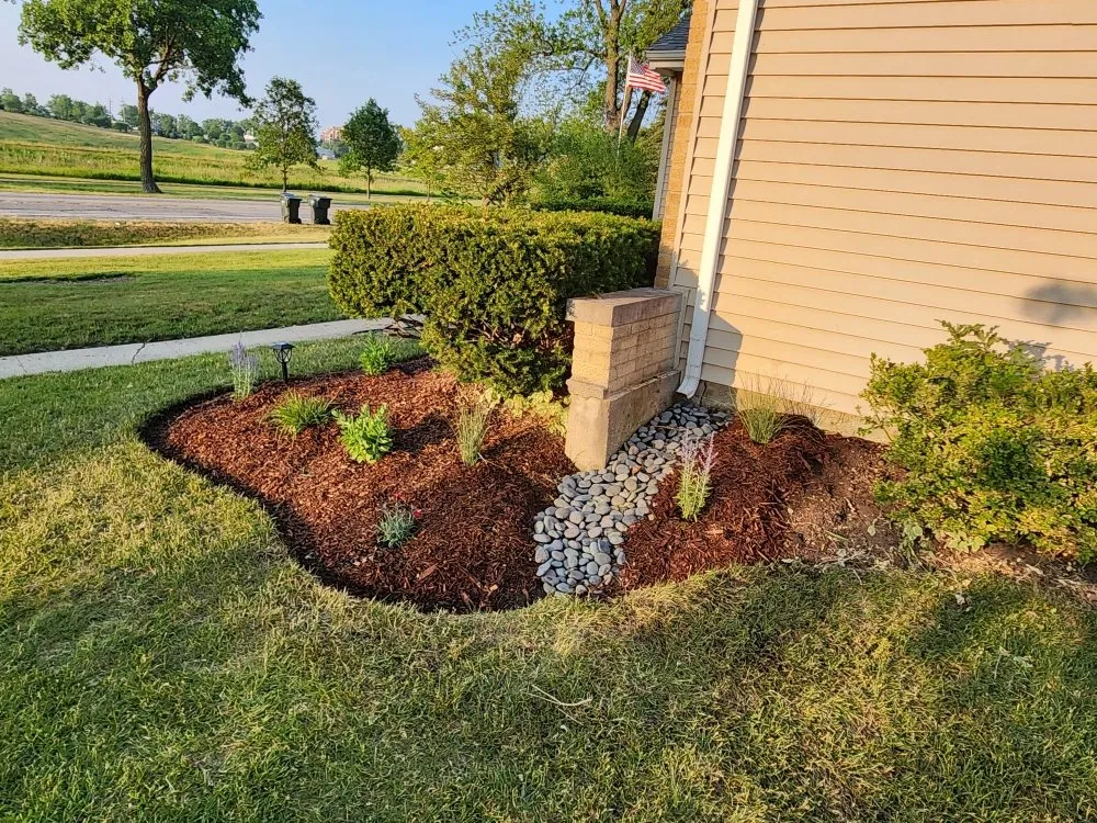 Custom outdoor landscaping with custom design in Palatine, IL by G & G's Greenery
