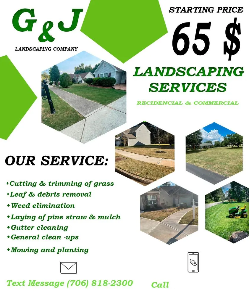 Custom landscaping services experts serving Bogart, GA - G & J Landscaping Company