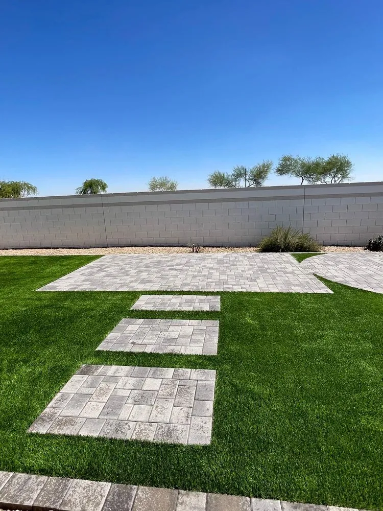 Professional lawn mowing service for residential properties in Mesa, AZ by G & J Pro Landscaping