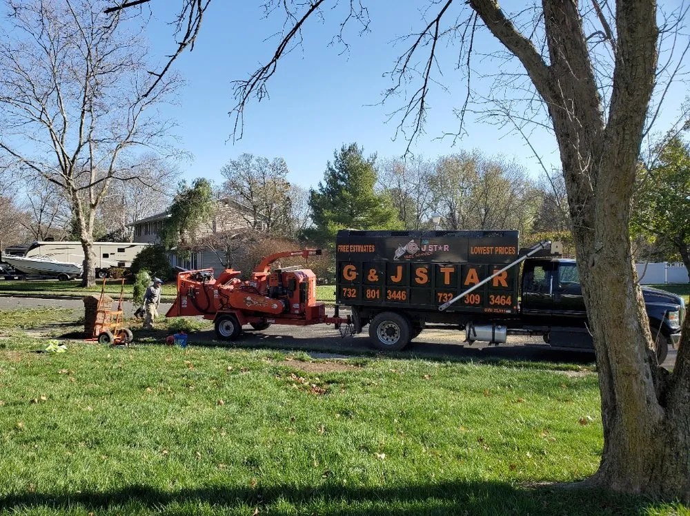 Custom landscape installation for outdoor upgrades in Morganville, NJ by G & J Star Tree Service