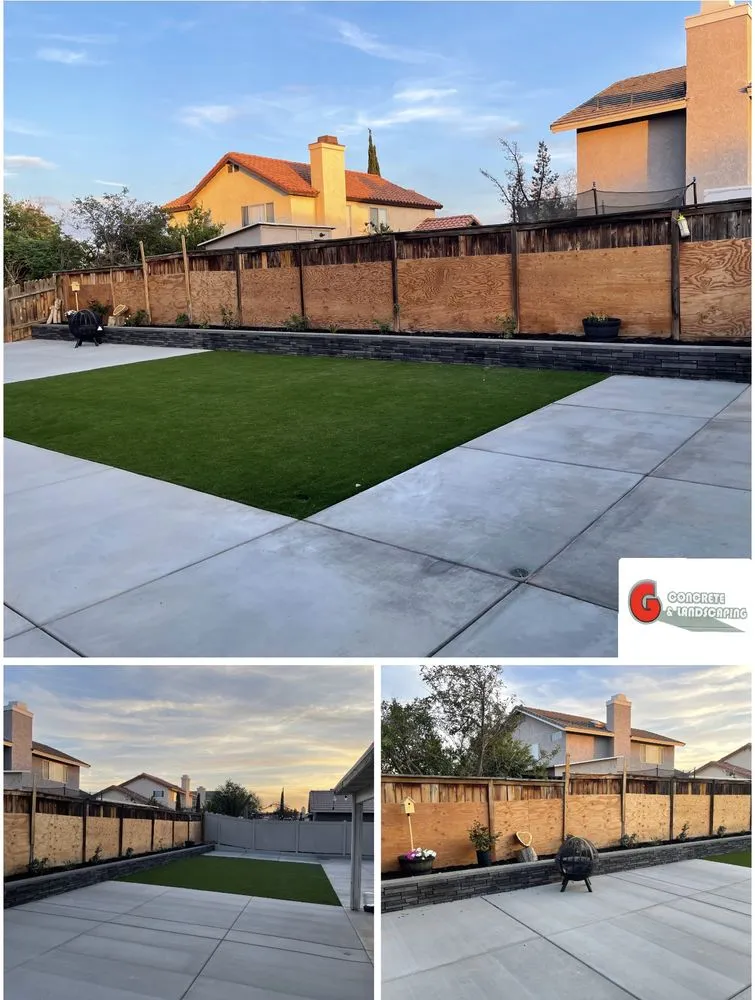 Reliable lawn care service for beautiful yards in Victorville, CA by G concrete & landscaping