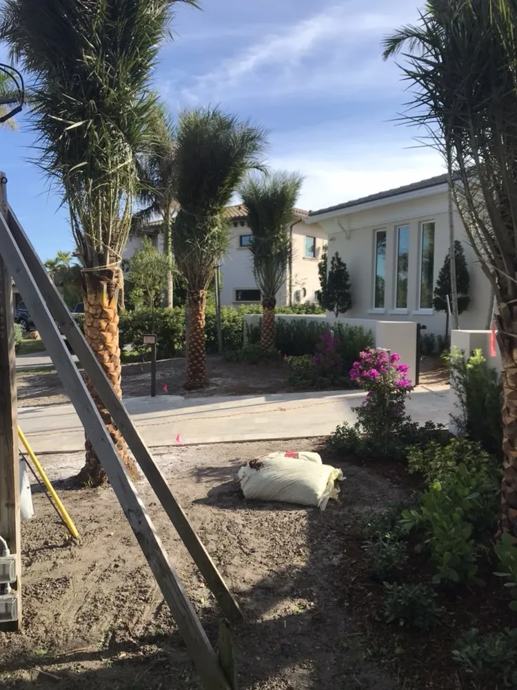 Custom landscape installation in Coral Springs, FL - G Grasshoppers Landscaping and Design