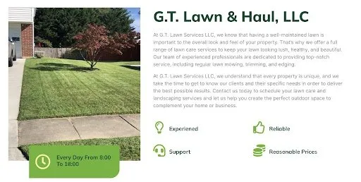 Local outdoor landscaping for beautiful yards in Joppatowne, MD by G T Lawn and Haul