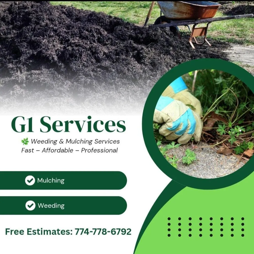 Professional yard cleanup service for year-round maintenance in Franklin, MA by G1 Services