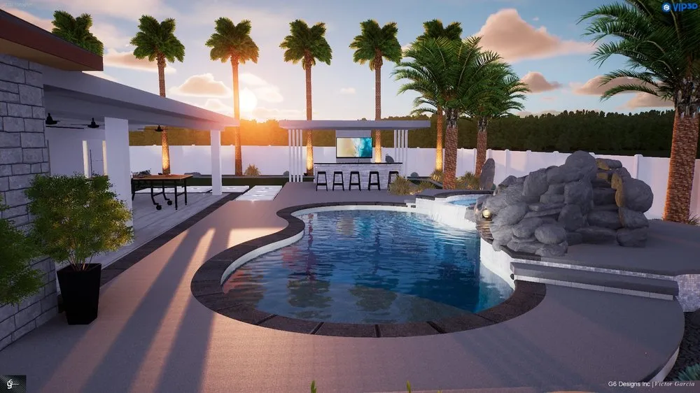 Professional garden landscaping in Eastvale, CA by g6 Designs