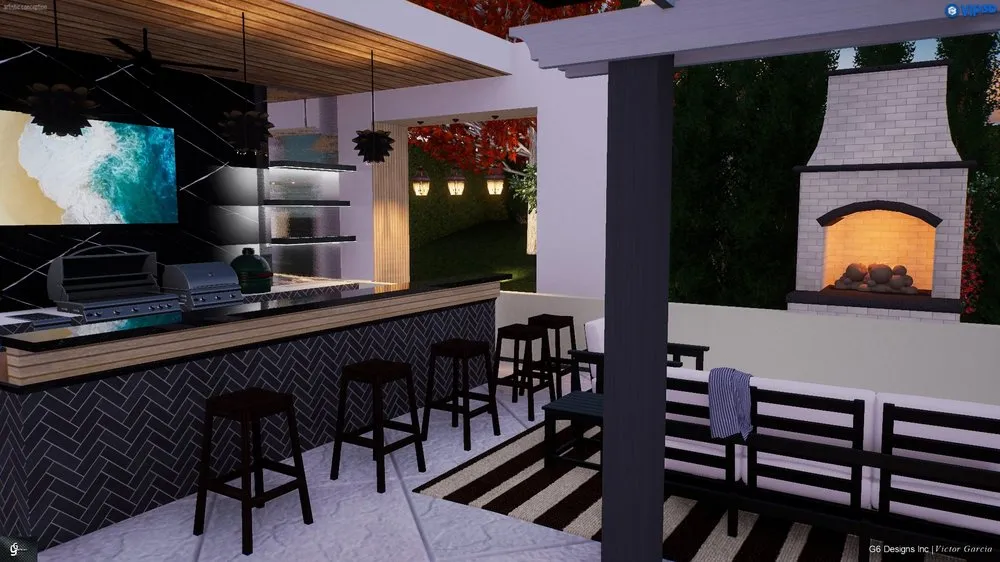 Custom outdoor landscaping for homes in Eastvale, CA by g6 Designs