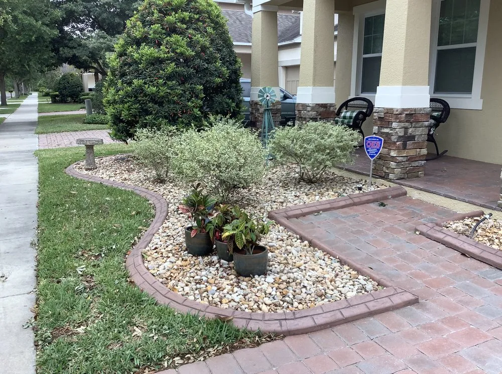 Expert landscaping services with custom design in Kissimmee, FL by G7 Curbing