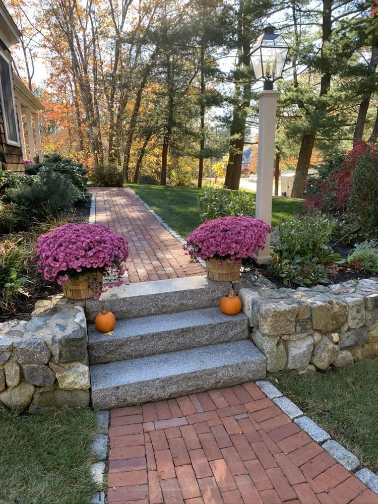 Custom lawn mowing service with custom design in Danbury, CT by GA Landscaping