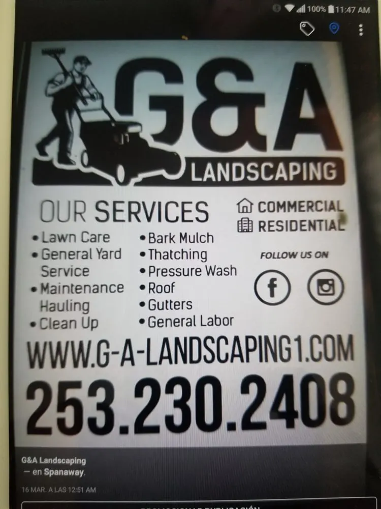 Reliable lawn care service experts serving Tacoma, WA - G&A Landscaping