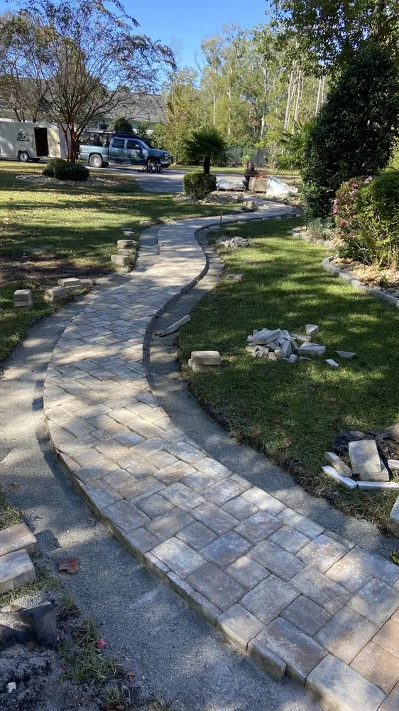 Custom landscape installation in Myrtle Beach, SC by Gabino landscape