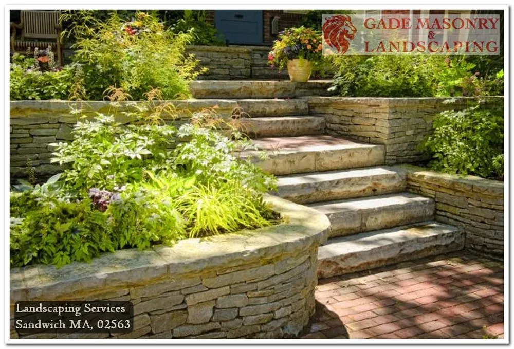 Professional garden landscaping in Hyannis, MA by Gade Masonry & Landscaping