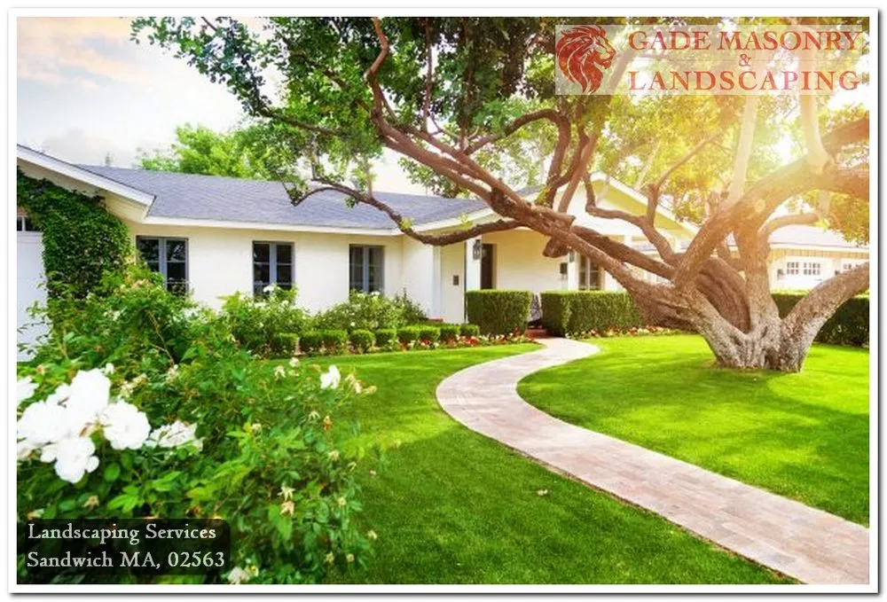 Professional landscaping services for homes in Hyannis, MA by Gade Masonry & Landscaping