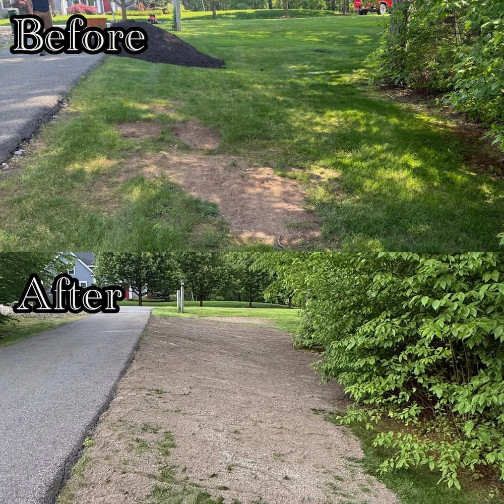 Custom garden landscaping in Bedford, NH by Gaffney Property Services