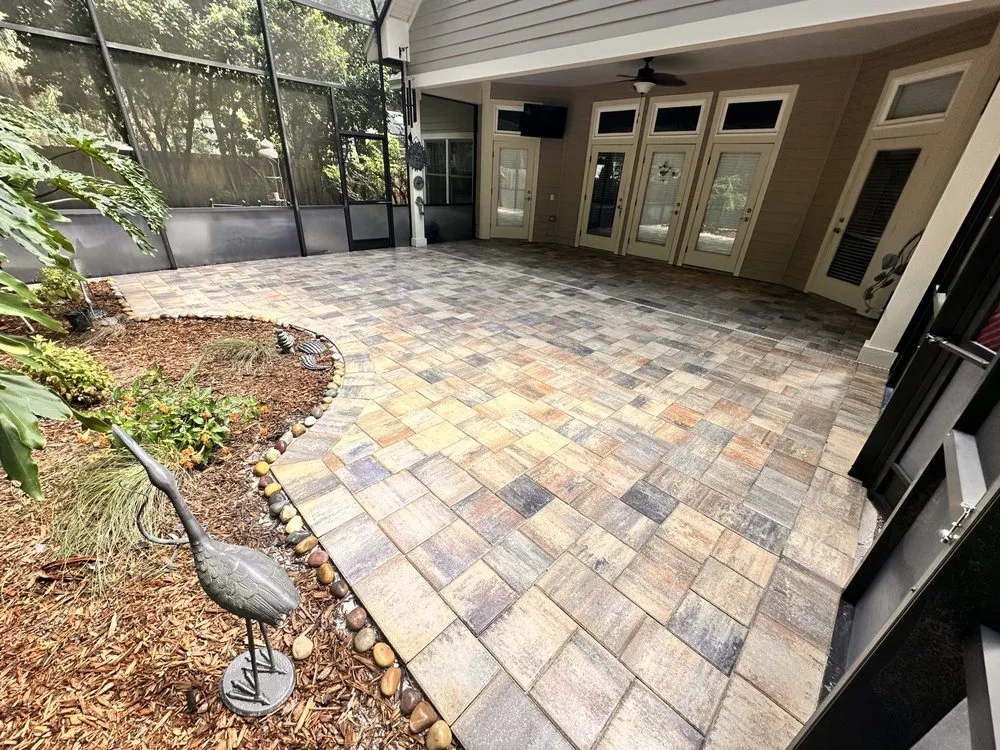 Custom landscape installation in Archer, FL by Gainesville Florida Pavers