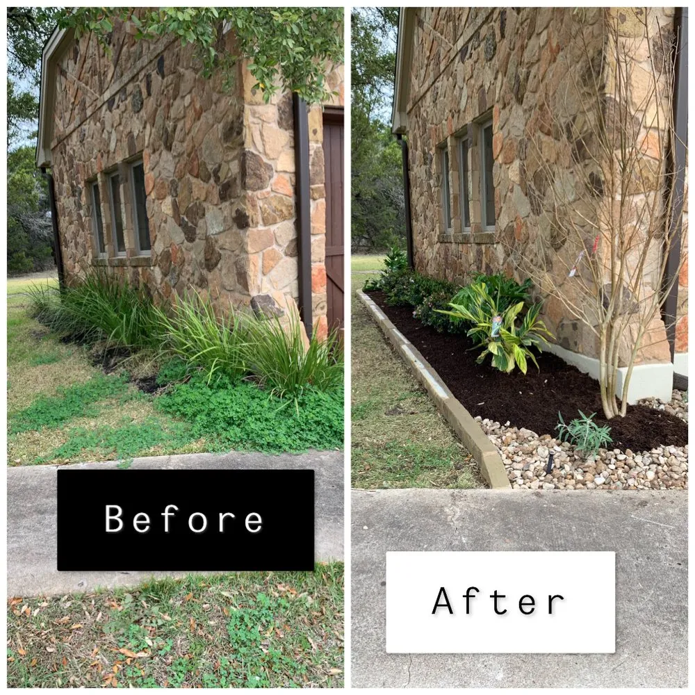 Custom landscape installation in Dripping springs, TX - Galindo Landscaping & More