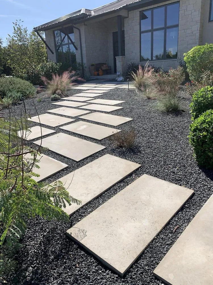 Custom landscape installation in Dripping springs, TX by Galindo Landscaping & More