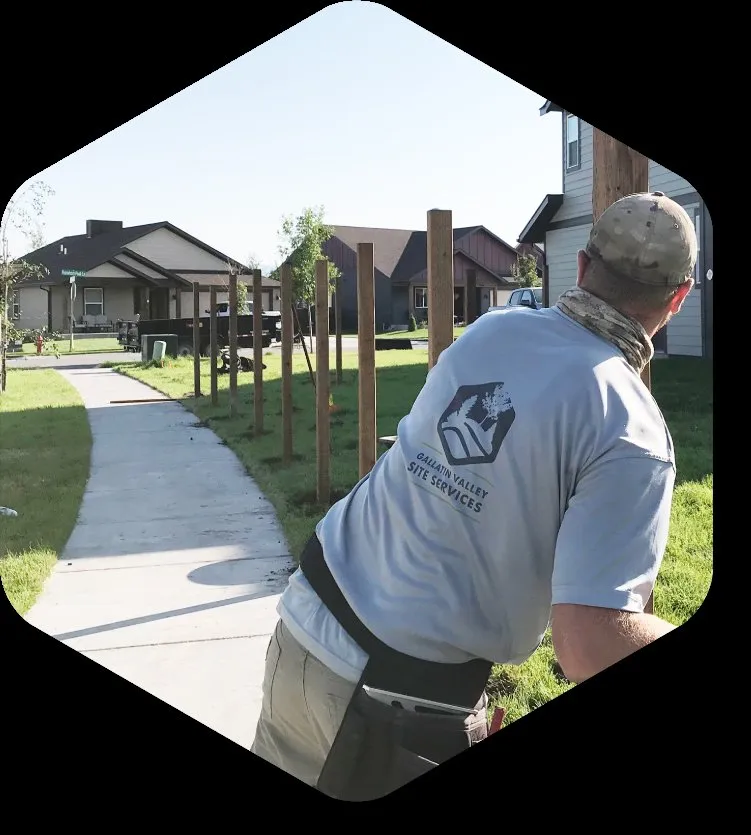 Professional yard maintenance for residential properties in Belgrade, MT by Gallatin Valley Site Services