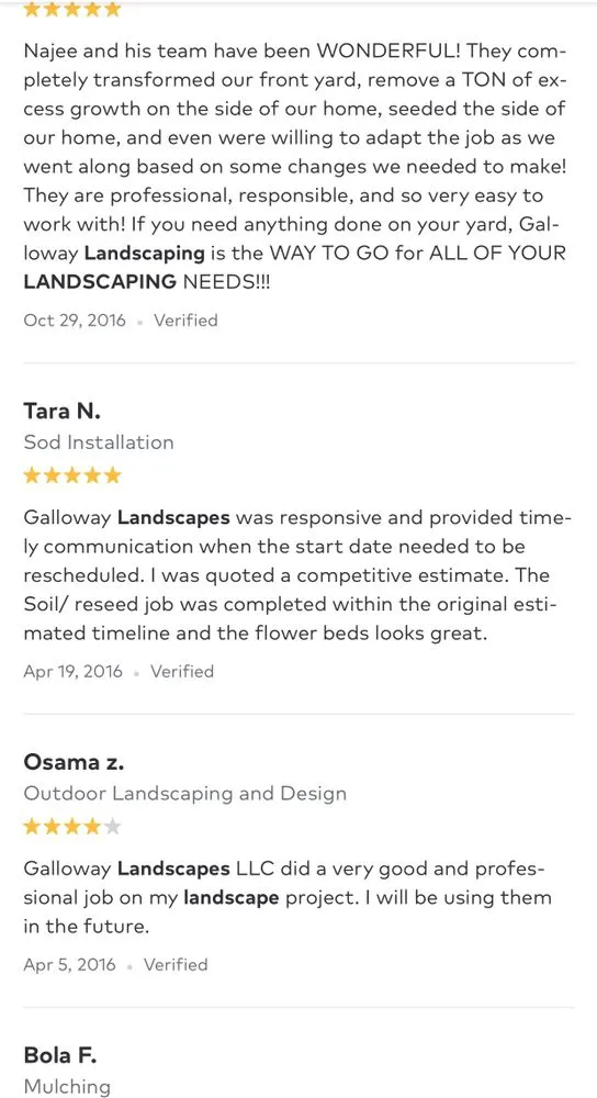 Top-rated lawn care service in Baltimore, MD by Galloway Landscapes