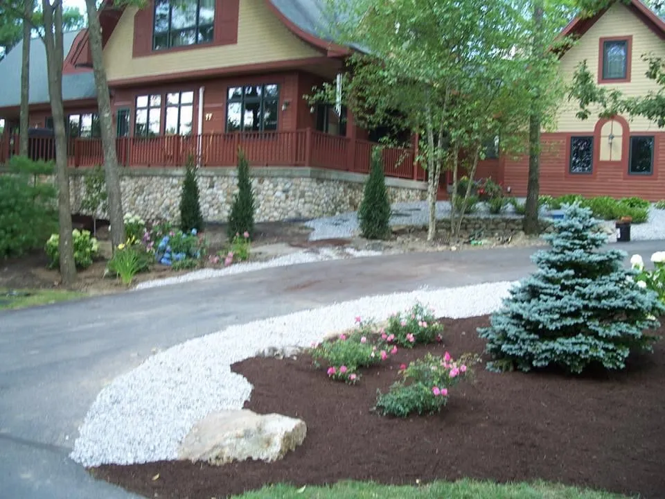 Custom outdoor landscaping in Auburn, ME by Gammon's Garden Center