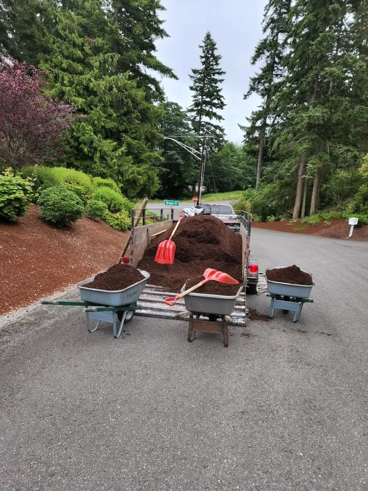 Affordable garden landscaping with custom design in Camano, WA by Gaonas Lawn Care