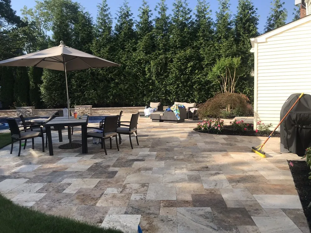 Professional outdoor landscaping for residential properties in Smithtown, NY by Gappsi Property Management