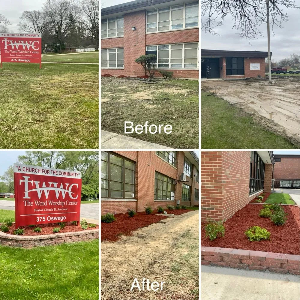 Professional yard cleanup service for homes in Monee, IL by Garcia & Son Landscaping