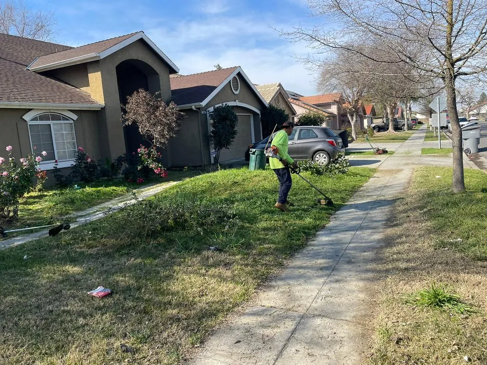 Custom lawn mowing service for year-round maintenance in Fresno, CA by Garcia Gardening