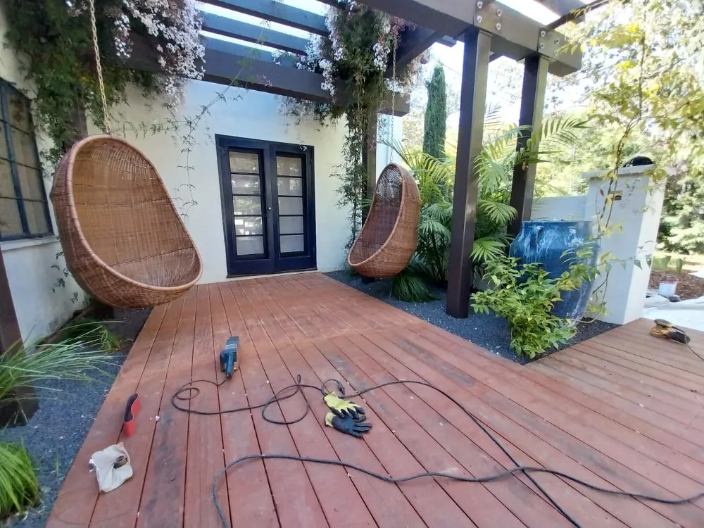 Custom outdoor landscaping in Redwood City, CA by Garcia landscaping and Garden Service